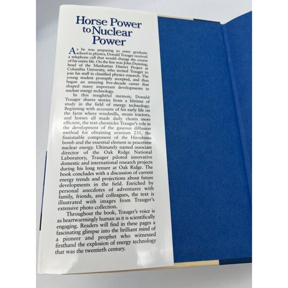 2002 Horse Power to Nuclear Power Memoir of Energy Pioneer Trauger Signed 1st Ed - Picture 3 of 10